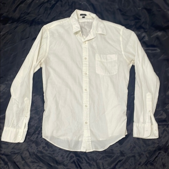 J. Crew Other - J. Crew White Casual Button Down Shirt with Long Sleeves and Textured Weave